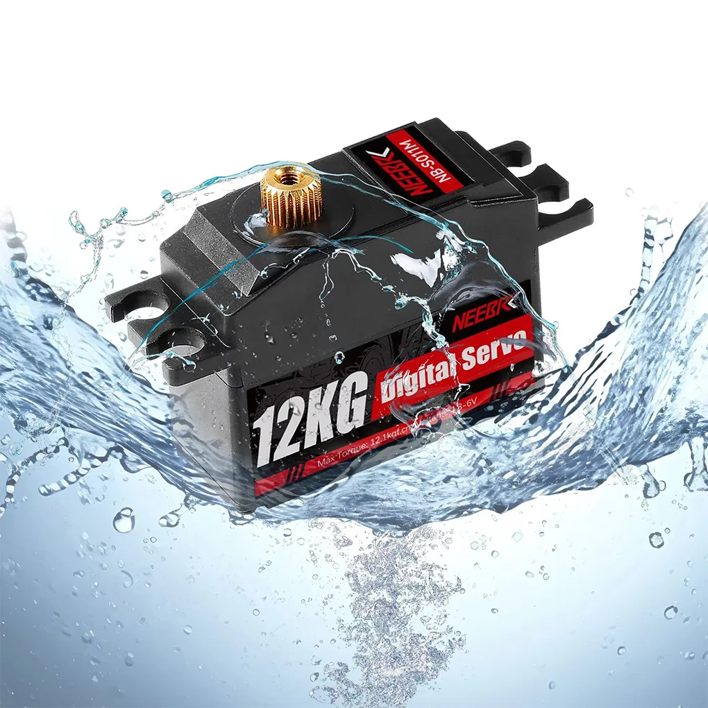 Servo RC Digital de engranaje de Metal de 12KG para coche teledirigido 1/18 1/16 1/14 MN128 Servo impermeable para avión para RC Robot barco helicóptero parte - imagen 2
