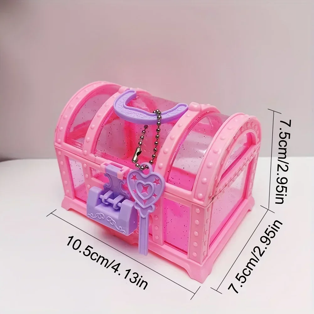 Joyero infantil con rosas para niñas, cofre con cerradura - imagen 3