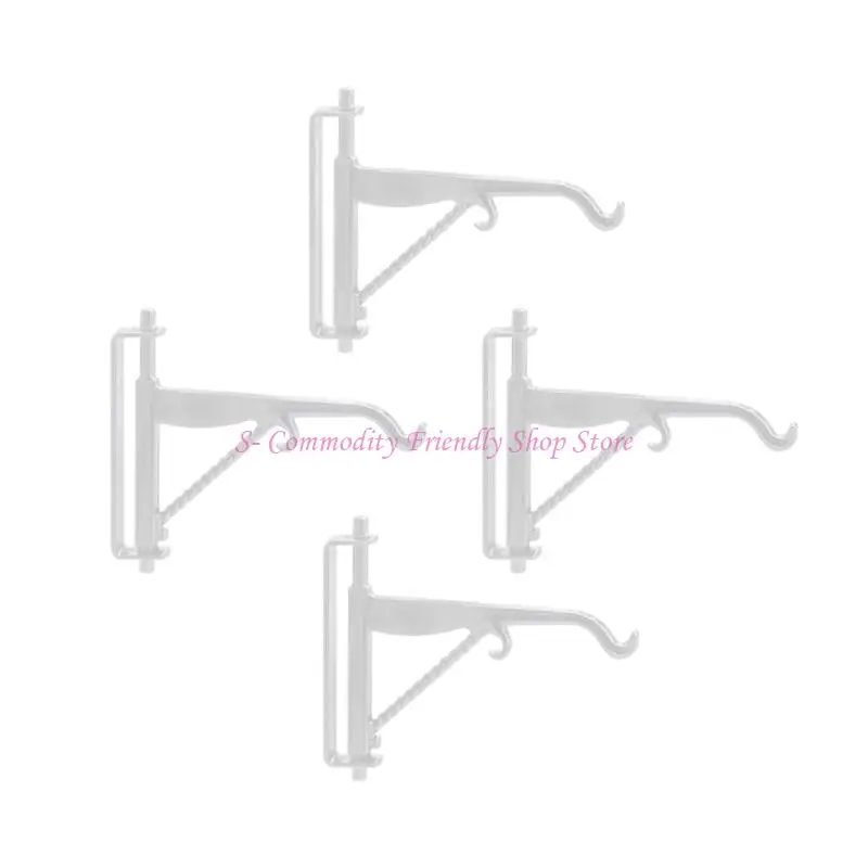 Juego ganchos pared para casa muñecas en miniatura 85AE, instalación fácil 4 colgadores plantas metal - imagen 3