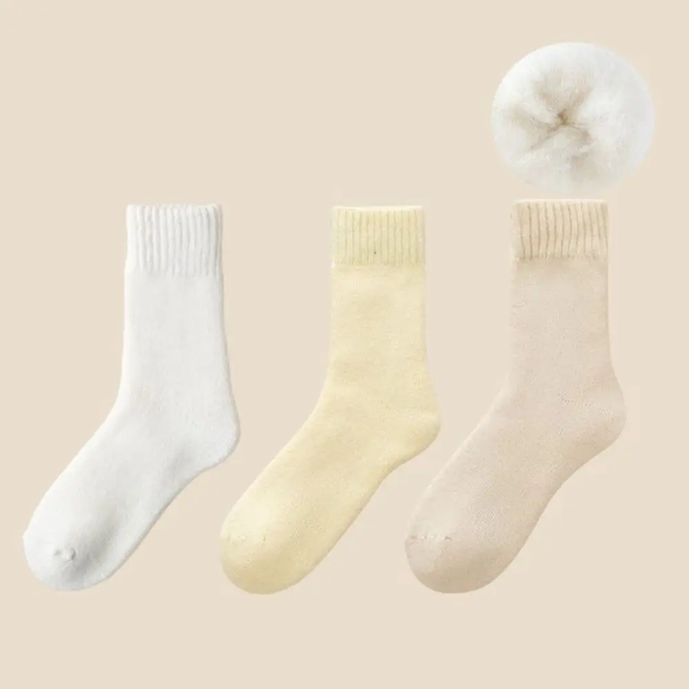 Calcetines térmicos sin costuras de algodón y cachemira para niños