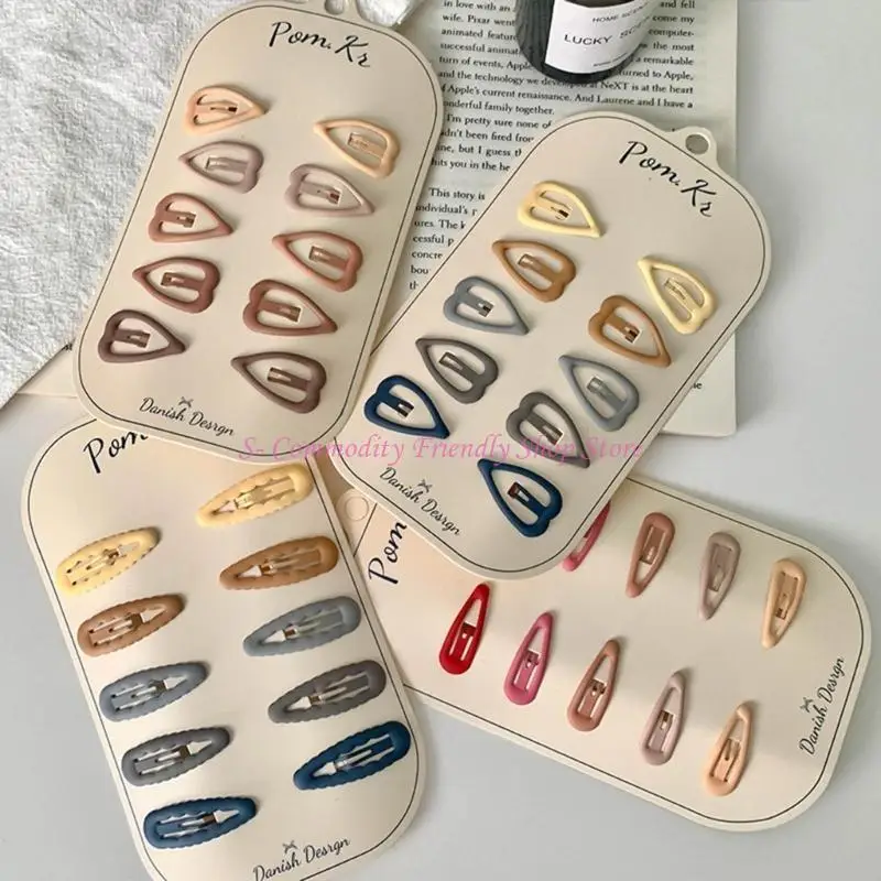 85AE Paquete 10 lindas pinzas para cabello para niñas, pinza para cabello con forma estrella y corazón, perfecta - imagen 5