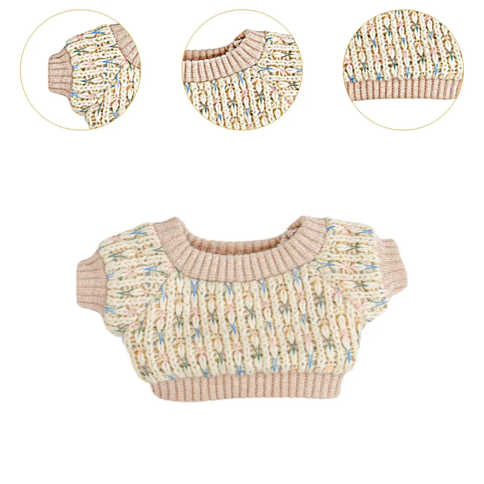Doll Sweater Plush Figure Clothing Fashion for Little Girls Photo Props DIY Educational Dress up Costume for 5.91inch Doll