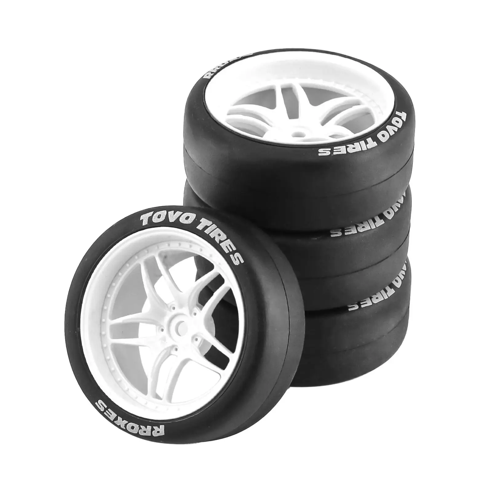 4x RC Car Rally Drift Tyres Replacement for TT02 1/10 RC Car Accessories