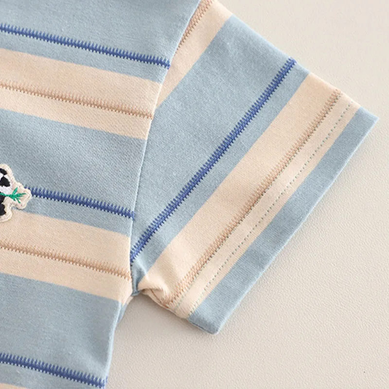 Conjunto verano niño con rayas – Camiseta manga corta y shorts]!d~[="132"/> - imagen 5