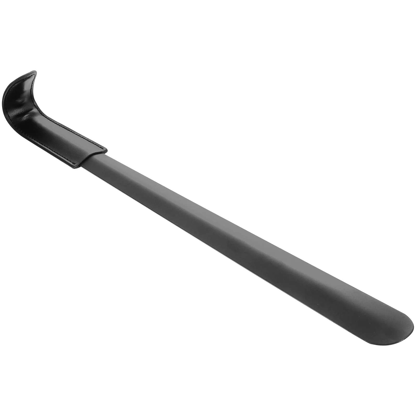 Calzador negro de acero inoxidable de primera calidad, mango largo, bordes lisos, agarre cómodo, elevador de zapatos duradero para viaje y hogar - imagen 2