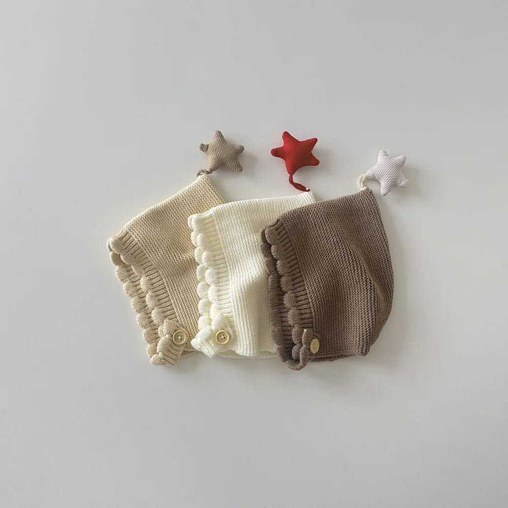 Gorro de punto bebé estrella suave