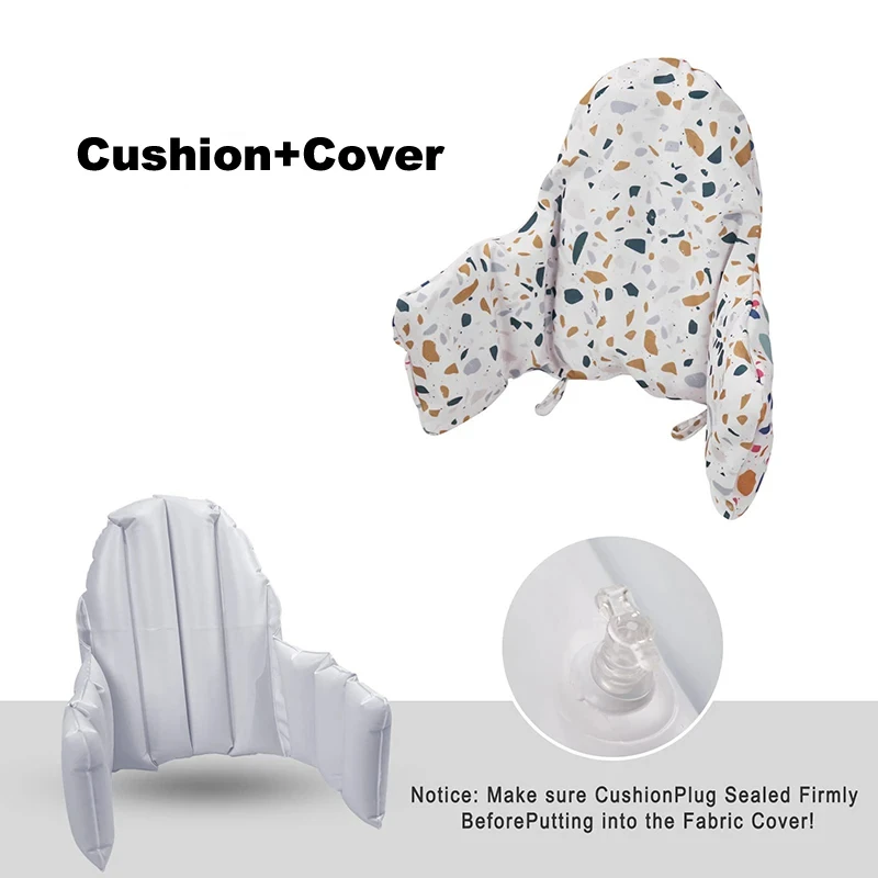 Asiento infantil Puffs, cojín inflable para silla alta de bebé, funda suave para trona de bebé, silla alta para bebés, cojín trasero para silla para comer - imagen 4