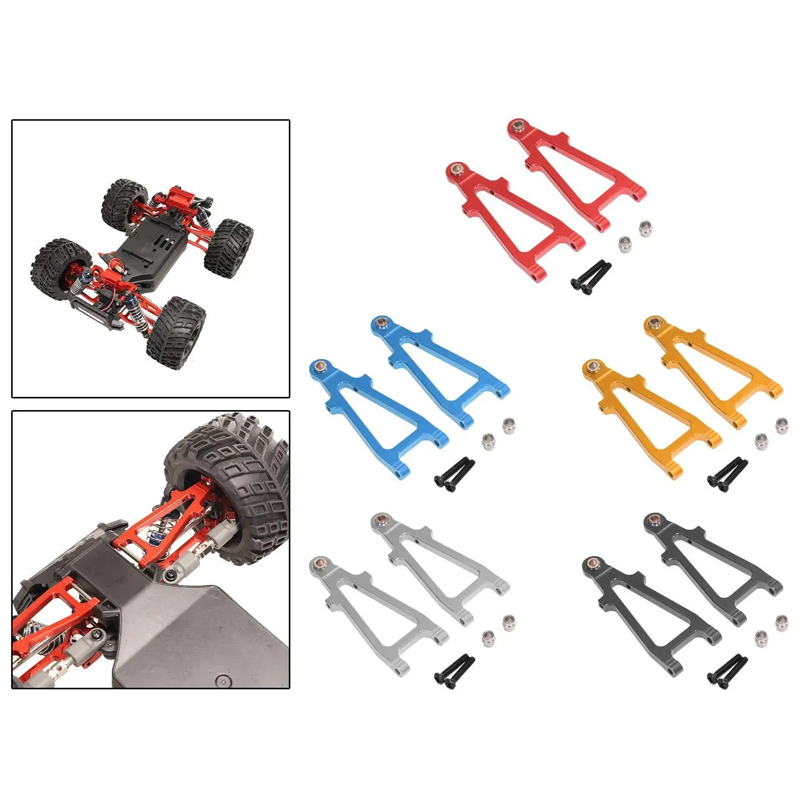 2x RC Car Front Lower Swing Arms 1/20 Premium Heavy Duty High Strength Easy to Replace Modification Part for C8811 20208 JJRC