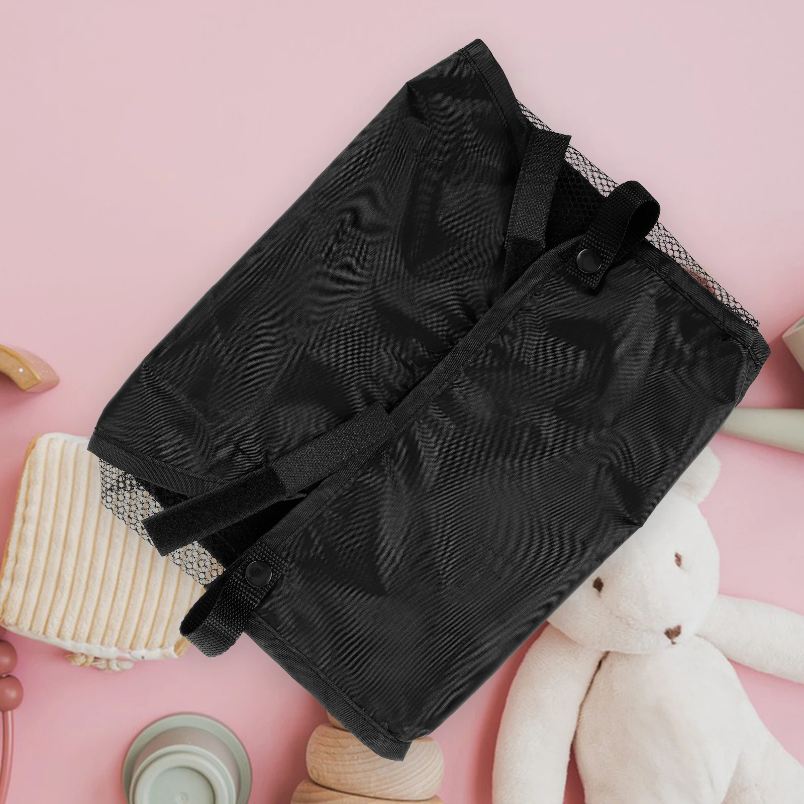 Cesta de almacenamiento portátil ligera para cochecito de bebé, bolsa organizadora para cochecito con paraguas, tela Oxford, parte inferior de gran capacidad para bebé - imagen 5