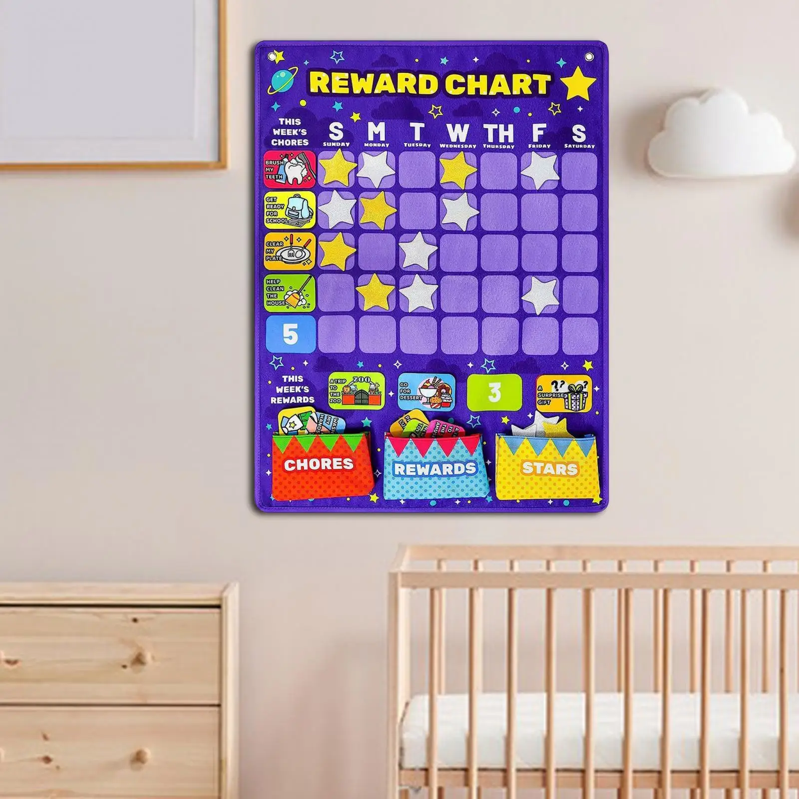 Behavior Chart for Kids at Home Resuable Montessori Responsibility Training