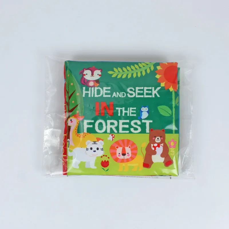 Libro de tela de escondite para bebé, juguete de Aprendizaje Temprano, libro de tela de cola, papel de sonido interactivo para padres e hijos - imagen 2