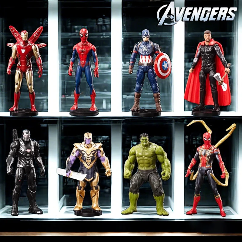 ZD Toys Vengadores Leyendas Iron Man Spider Man Thor Capitán América Thanos Hulk War Machine Figuras de acción Gif - imagen 4
