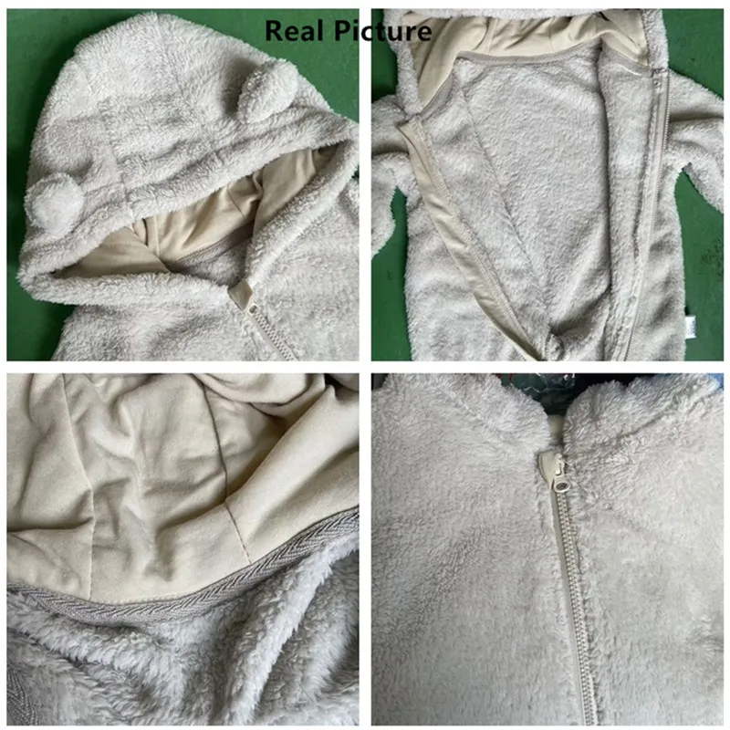 Body para bebé recién nacido con orejas, ropa suave de otoño para bebés, peleles bonitos de franela para niña de 0 a 12 meses - imagen 5