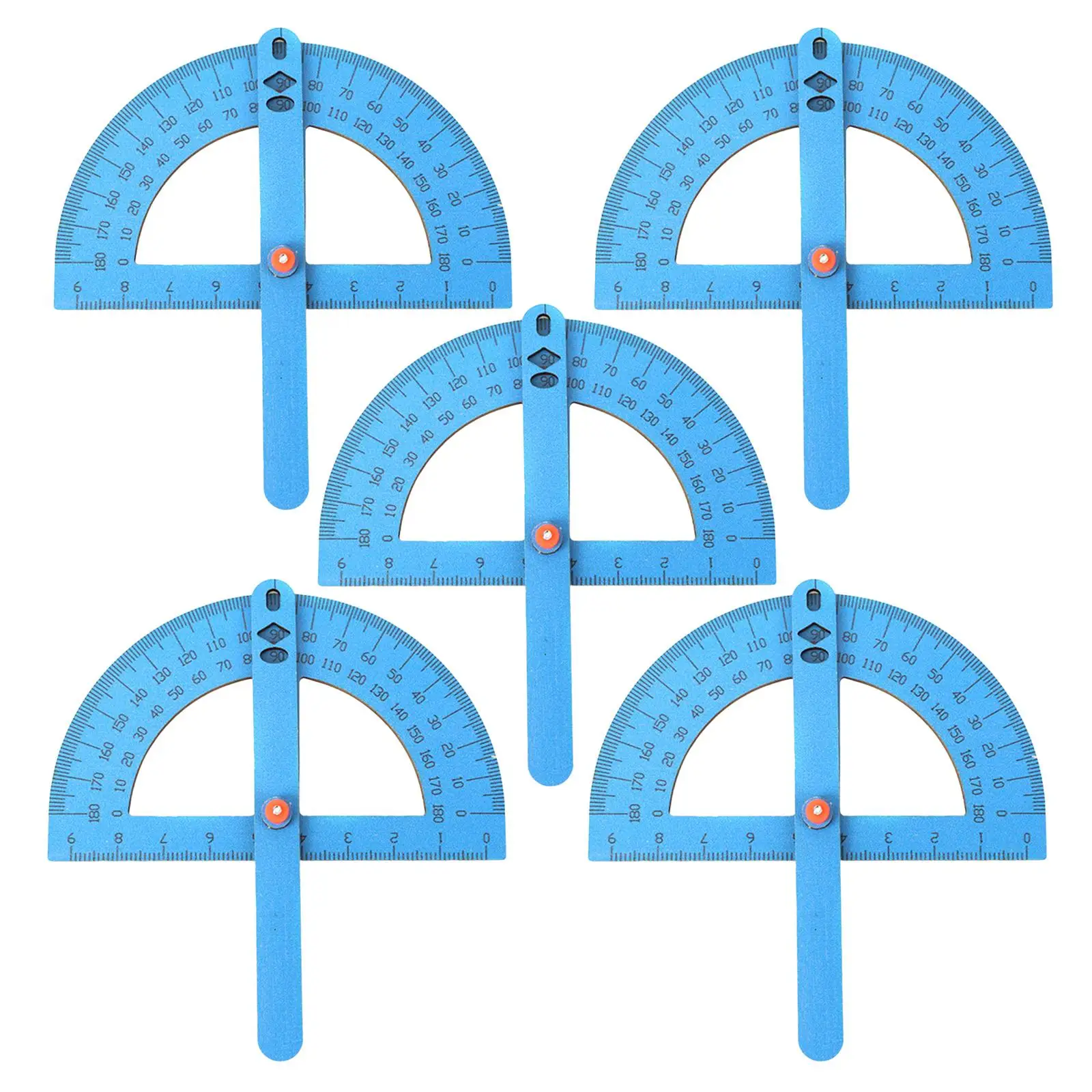 5 Pieces DIY Math Learning Tool Angle Rulers Creative Gift Physics Science Kit for Kids Classroom Children Homeschooling Teens