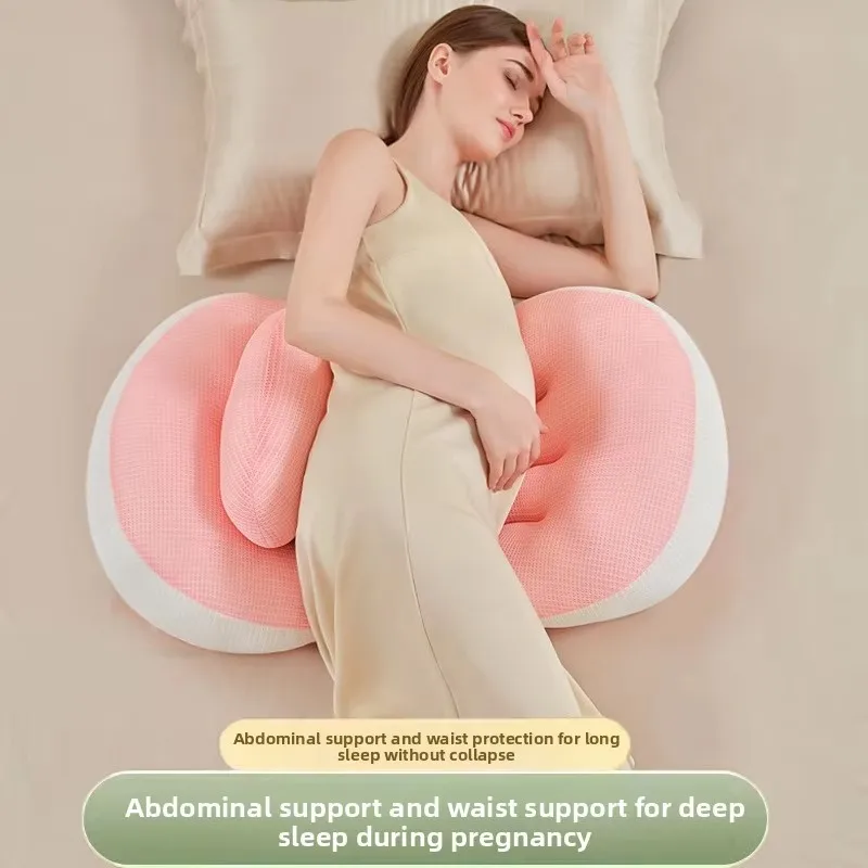 Almohada para embarazadas, protección de cintura, almohada para dormir lateral, soporte para embarazo, almohada para amamantar, almohadilla de artefacto, accesorios para bebés