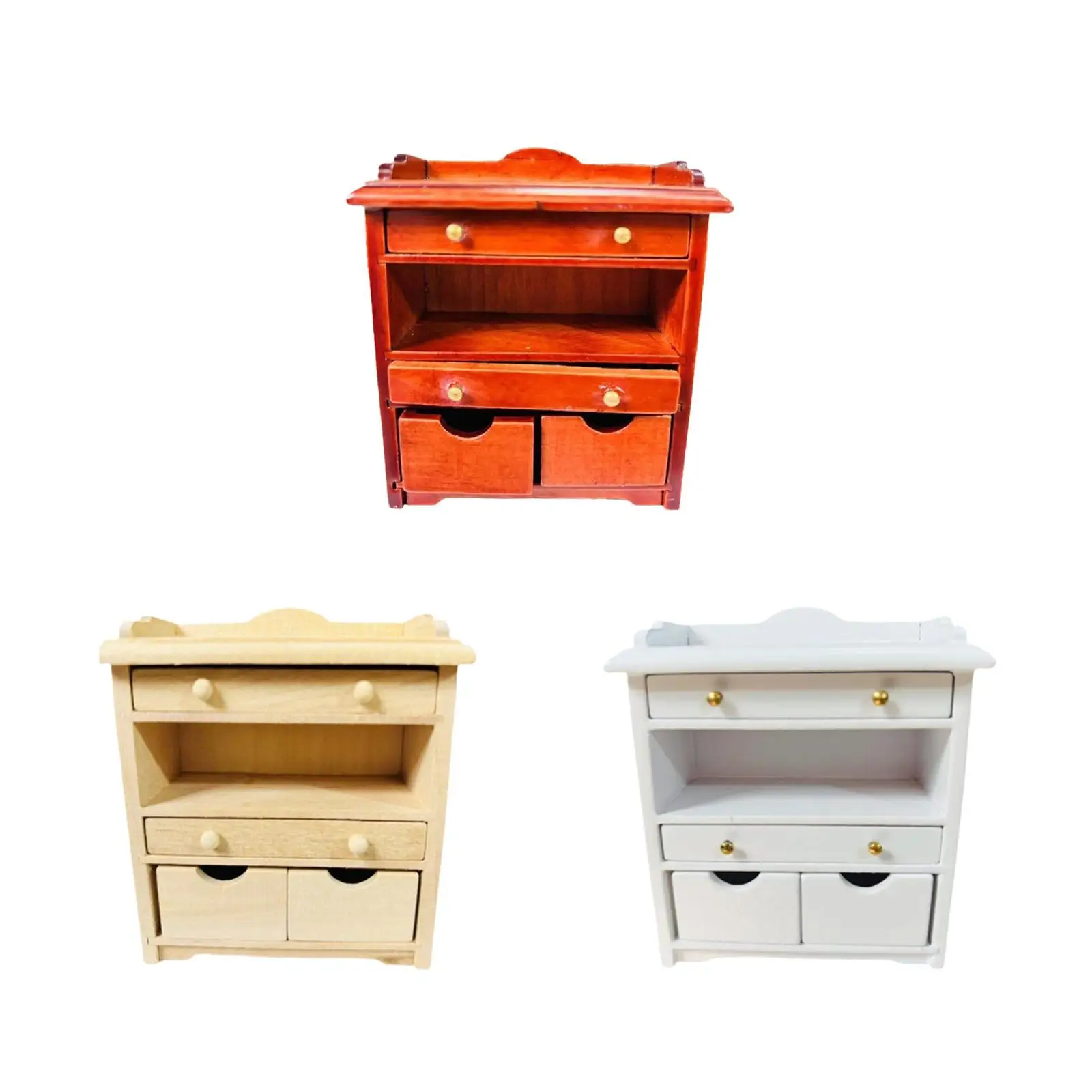 1/12 Scale Dollhouse Night Stand for DIY Model Micro Landscape Dollhouse