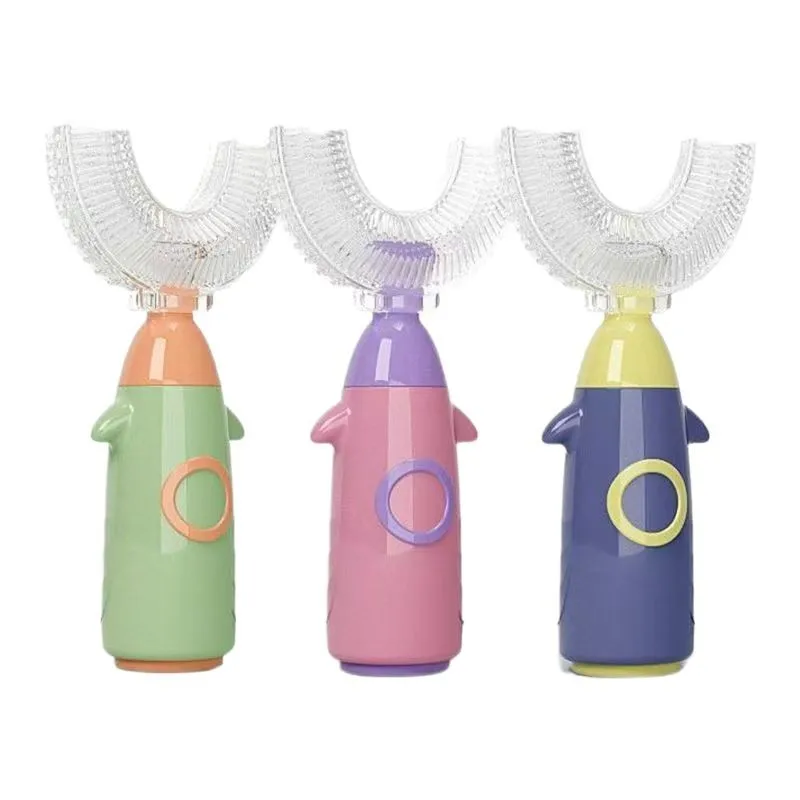 Cepillo de dientes manual en forma de U para niños: cerdas suaves de silicona de calidad alimentaria para niños pequeños y bebés, adecuado para niños de 2 a 6 años - imagen 4