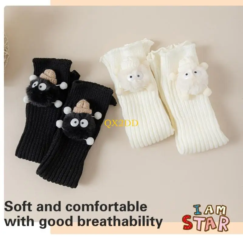 Calentador piernas QX2D Niños cómodos Calcetines sueltos tobillo cálido Patrón dibujos animados Calcetines sueltos - imagen 5