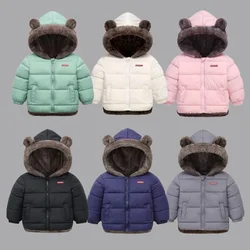 Abrigo de cachemira infantil con capucha – Parka para niño y niña