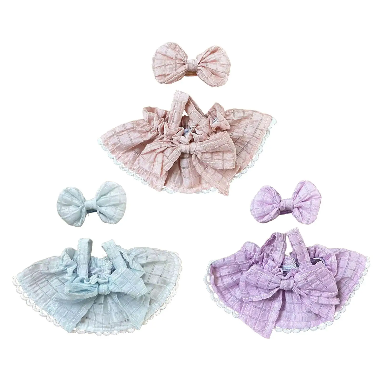 Strap Dress Dress up Costumes for Kids Cartoon Doll Accessories Clothing Plush Doll Clothes Doll Clothing Movie Doll Clothes