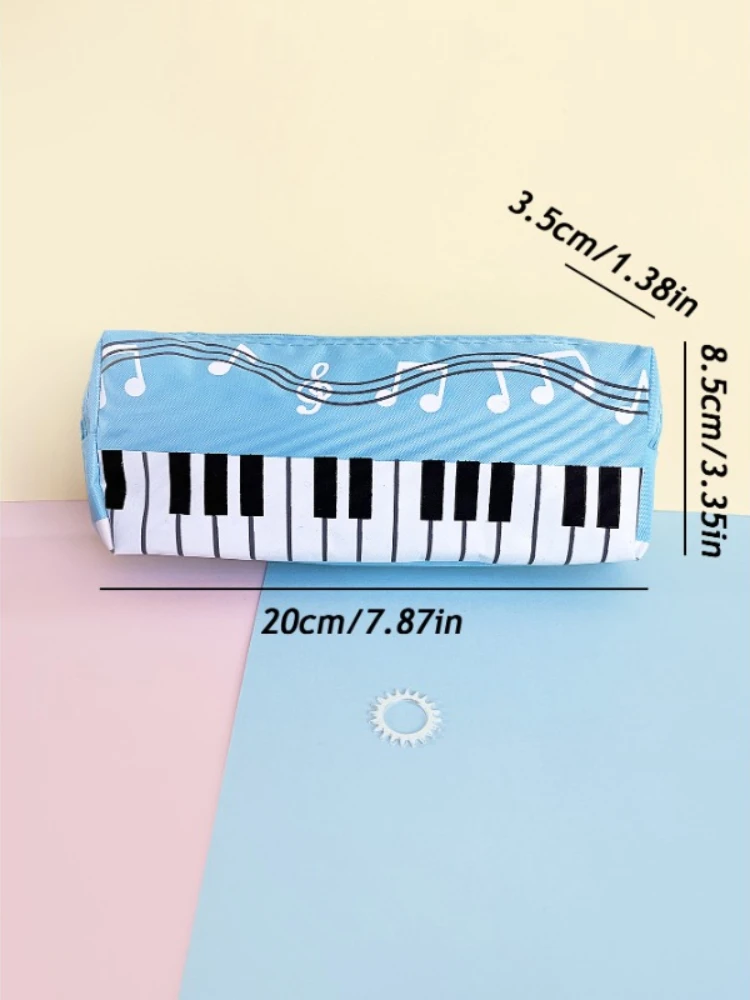 Estuche escolar de tela Oxford para lápices – Motivo musical - imagen 2