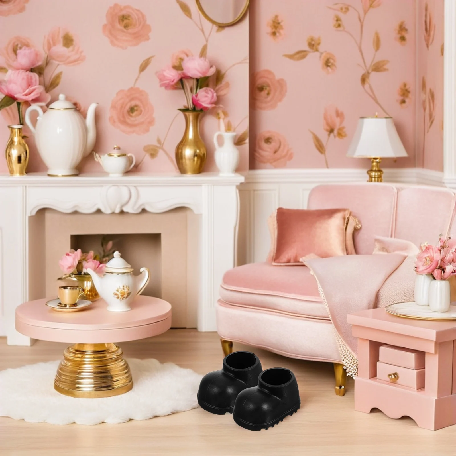 Botas de lluvia en miniatura, detalles realistas, diseño versátil, mejora el juego imaginativo, Mini adornos para casa, zapatos de simulación, 10 pares