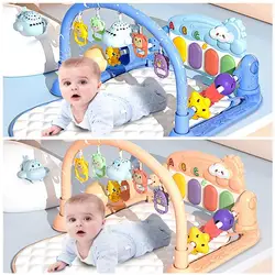 Alfombrilla piano musical para bebés con luces y sonidos
