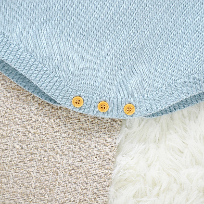 Mono para bebé sin mangas de algodón liso de punto unisex - imagen 4