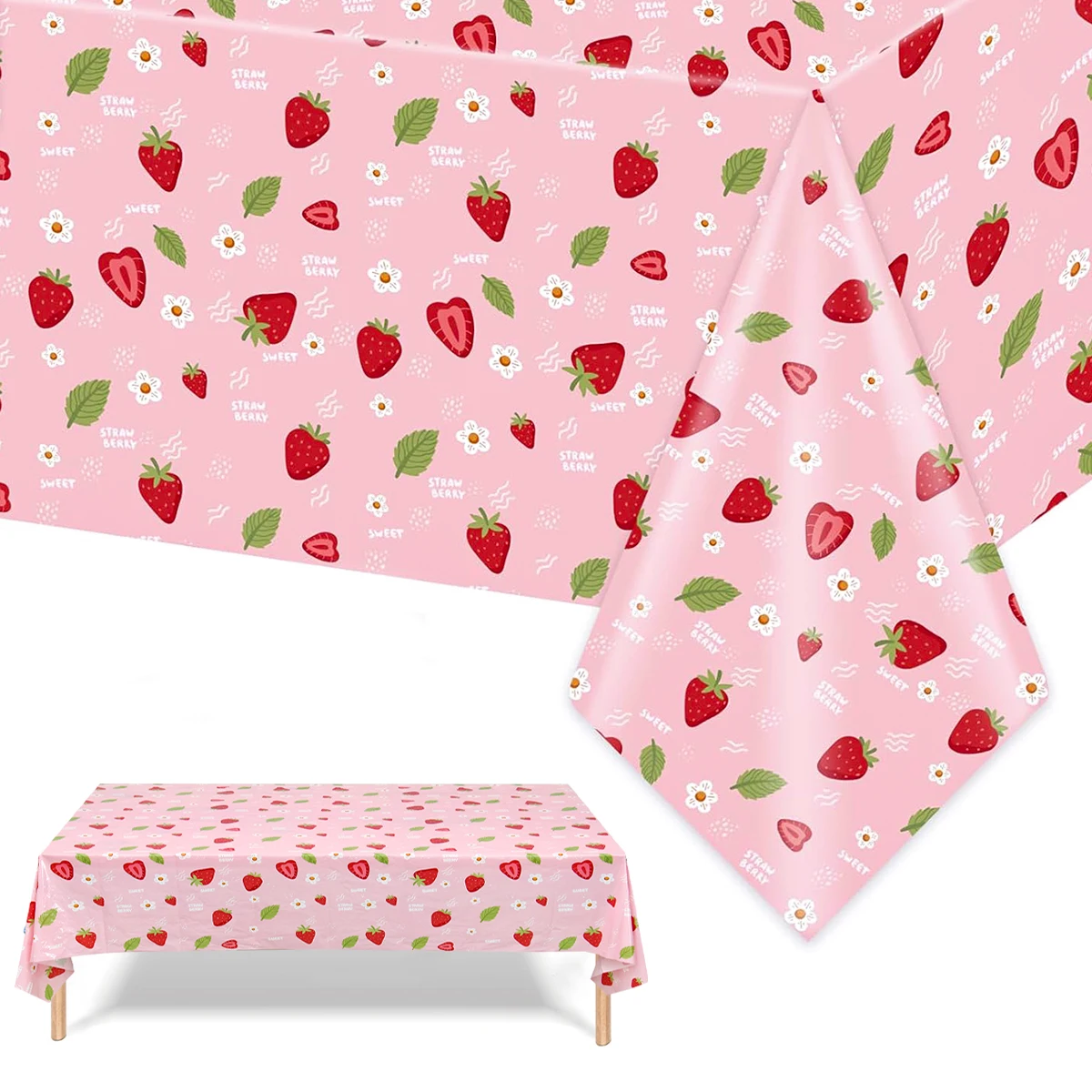 Sombrero de cumpleaños de fresa dulce, decoraciones de fiesta de cumpleaños con temática de fresa, regalos para niños, suministros para Baby Shower - imagen 3