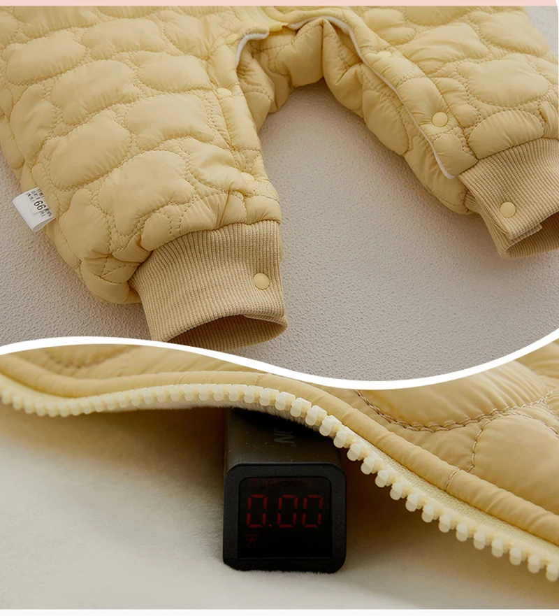 Milangel-mono grueso para bebé, ropa para recién nacido de 0 a 2 años, Pelele con forro de piel, prendas de vestir con capucha de oso de dibujos animados - imagen 5