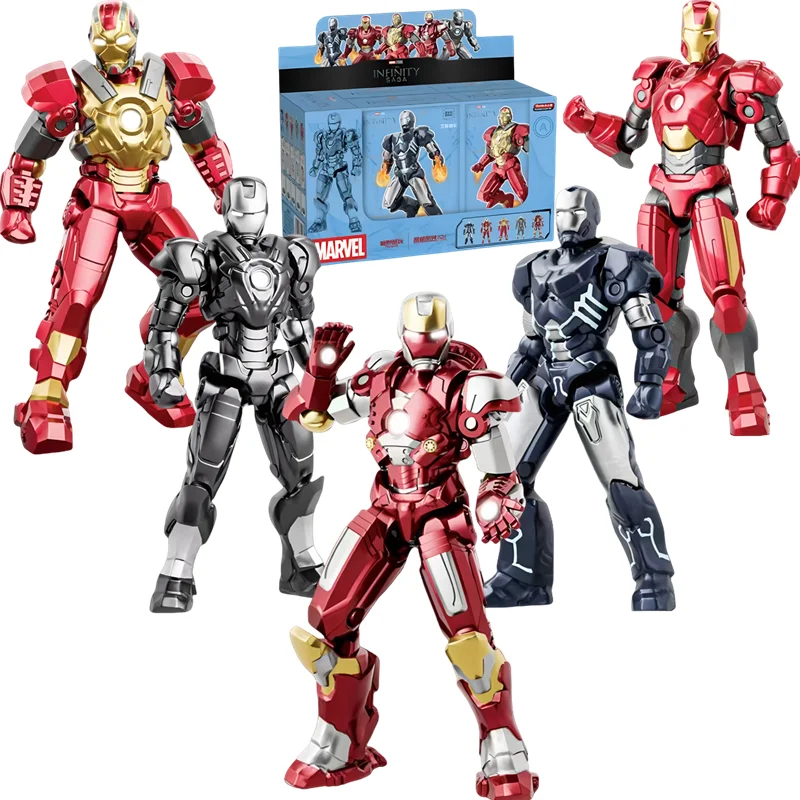 Fondjoy vengadores serie de películas Iron Man colección de figuras de Anime montar modelo decoración caja ciega juguetes niños regalos de Festival - imagen 5