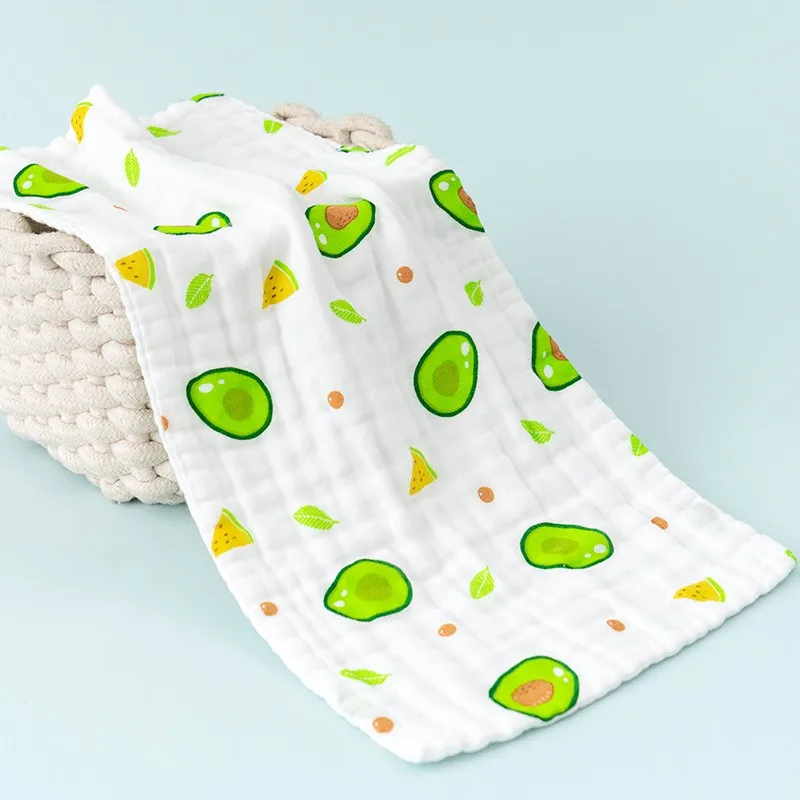 3pcs/lot Muslin 6 layers Cotton Soft Baby Towels Baby Face Towel Handkerchief Bathing Feeding Face Washcloth Wipe burp cloths - imagen 4