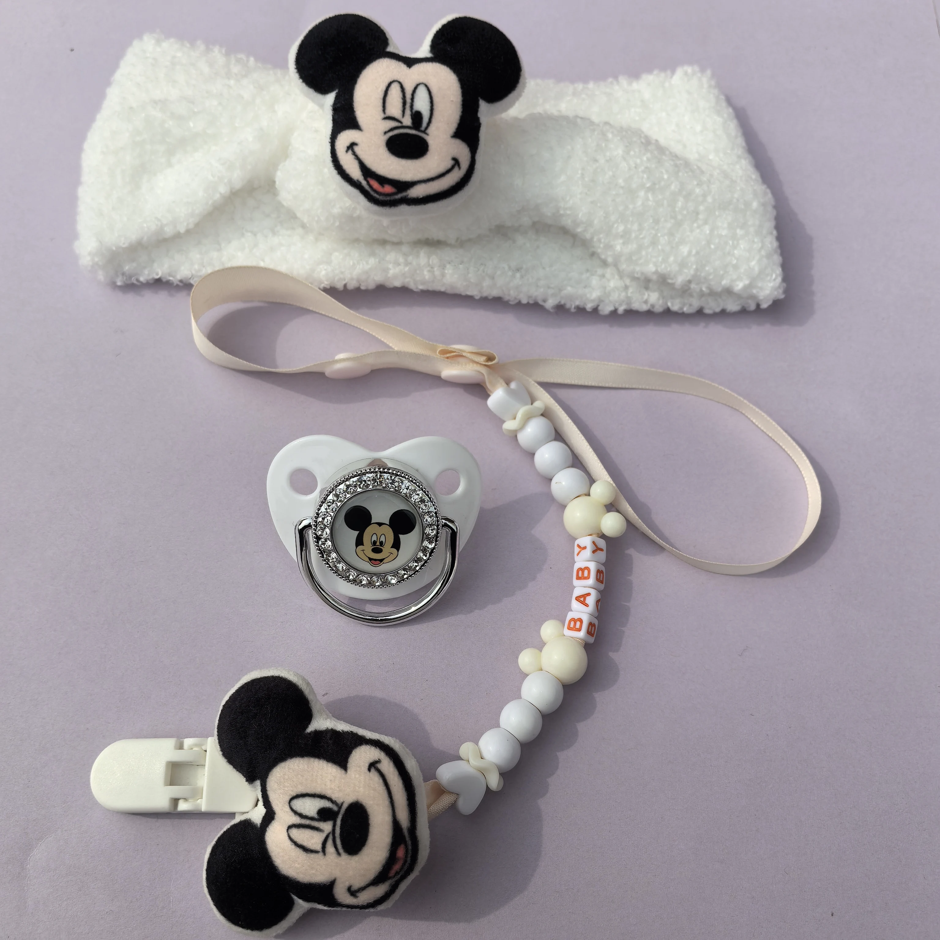 Clip para chupete personalizado de bebé de lujo, soporte para chupete de bebé, pezón de silicona para bebé, Decide Bisfenol, regalo para Baby Shower, diadema para bebé - imagen 3
