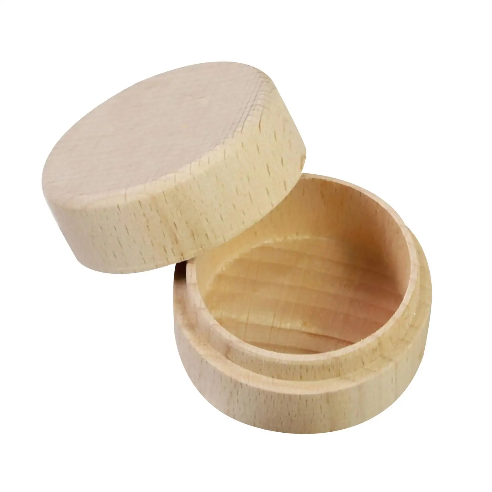 Wood Storage Container Case, Cute Baby Tooth Keepsake Storage Box Mini Round Wooden Box for Kids Baby Shower Wood Storage Container Case, Cute Baby Tooth Keepsake Storage Box Mini Round Wooden Box for Kids Baby Shower