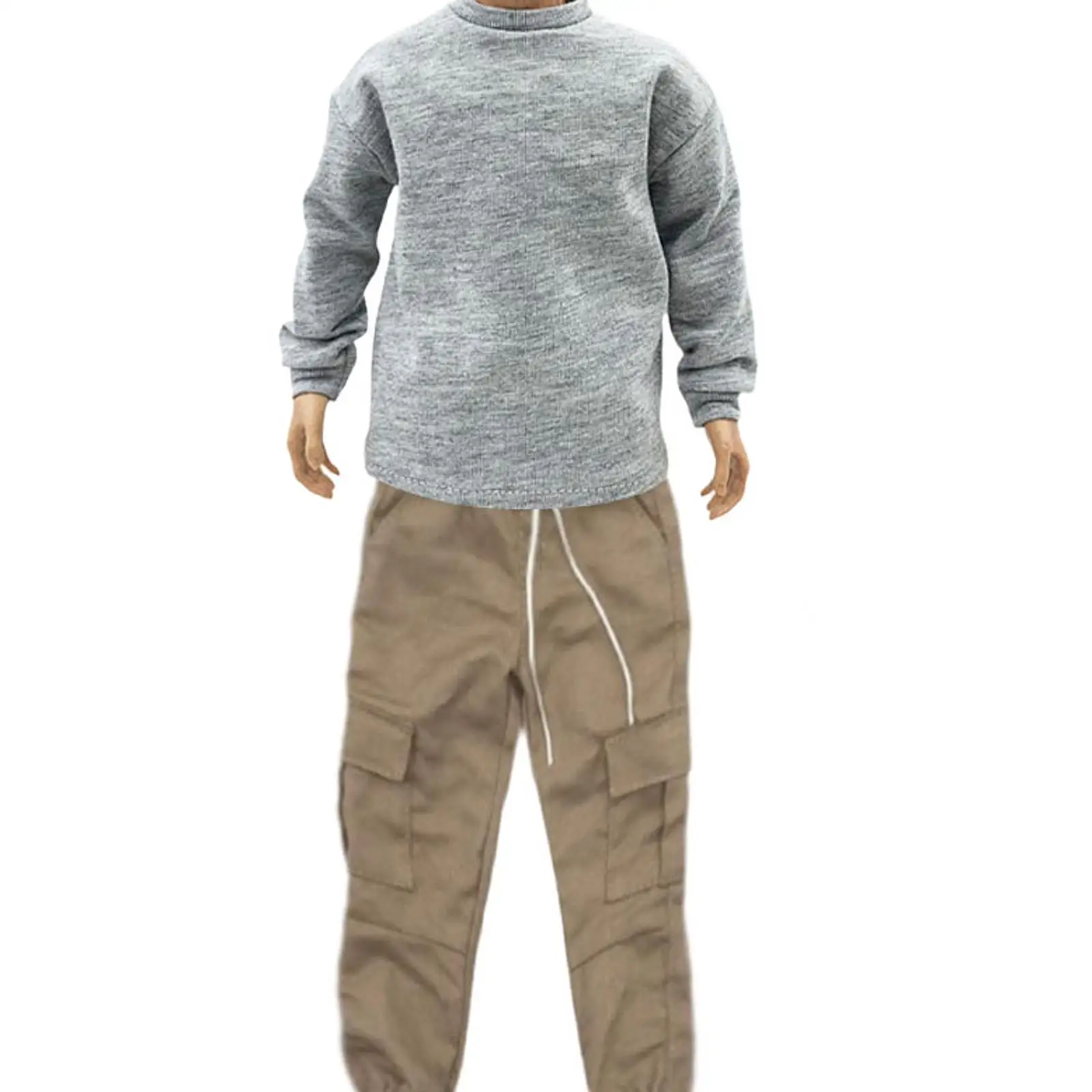 1/6 Scale Men Figure Sweatshirts and Pants Costume Handmade Doll Clothes for 12 inch Dress up Male Figures Accs