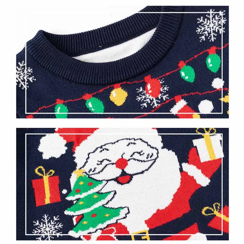 Jersey de Navidad infantil con dibujos y cuello redondo - imagen 2