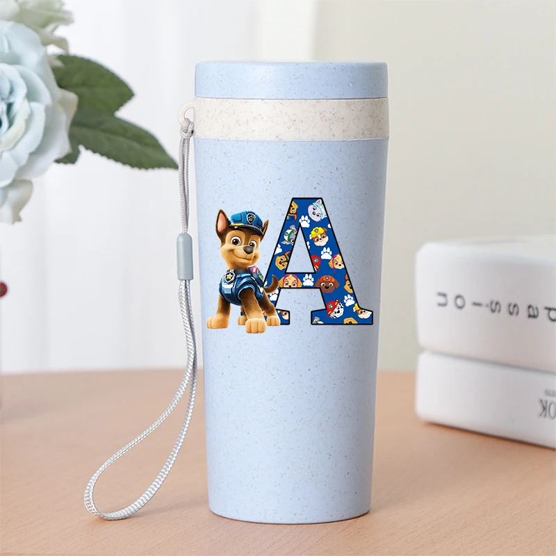 400ML patas patrullas Chase niños niñas Chlid vasos de agua carta de dibujos animados niños vasos de plástico tazas de leche niños lindos regalos de cumpleaños - imagen 2