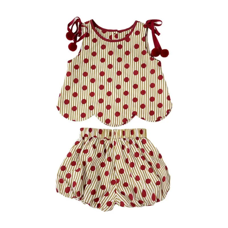 Conjunto veraniego de niña pantalón acampanado chaleco princesa suave - imagen 5