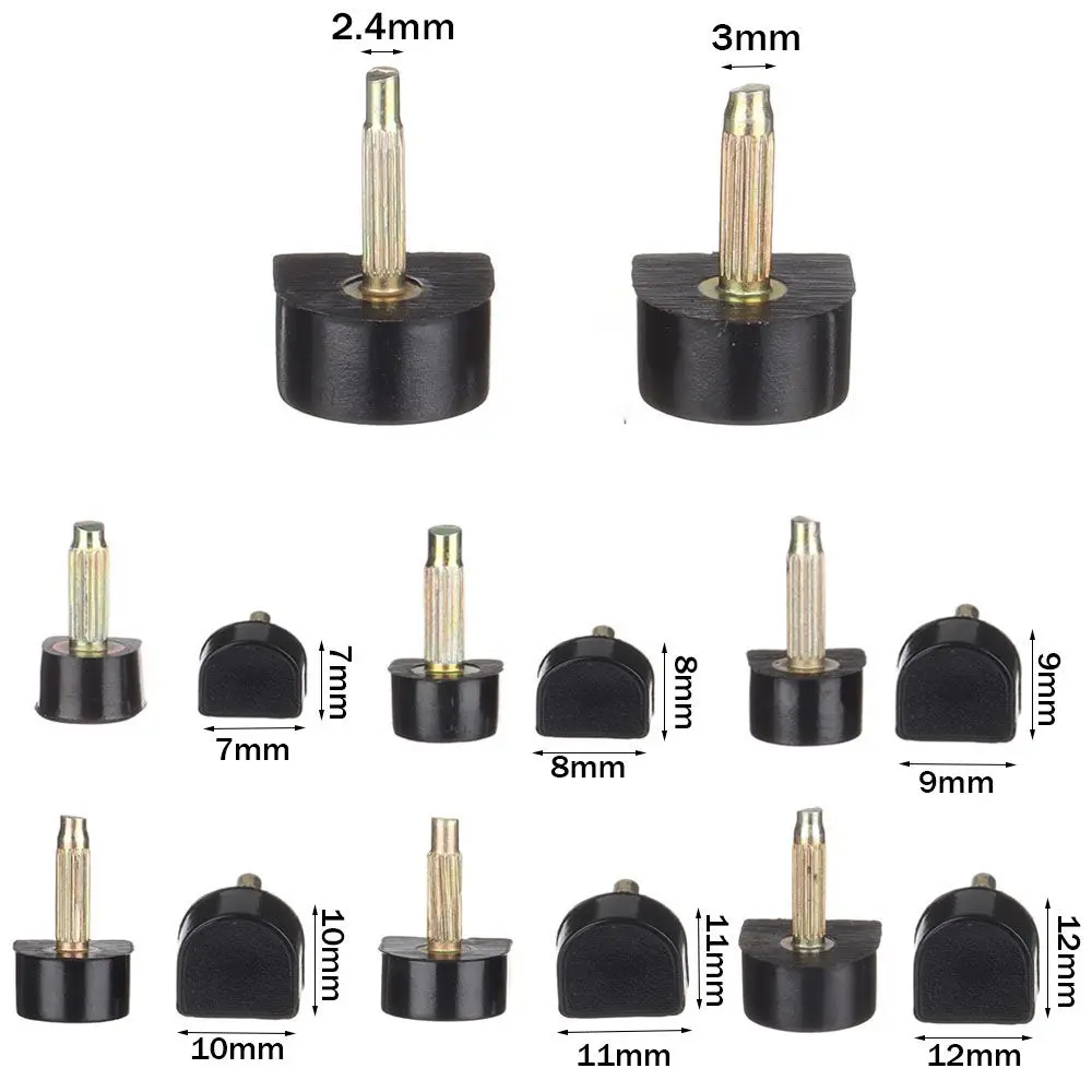 Tapones de tacón negro de TPU y metal