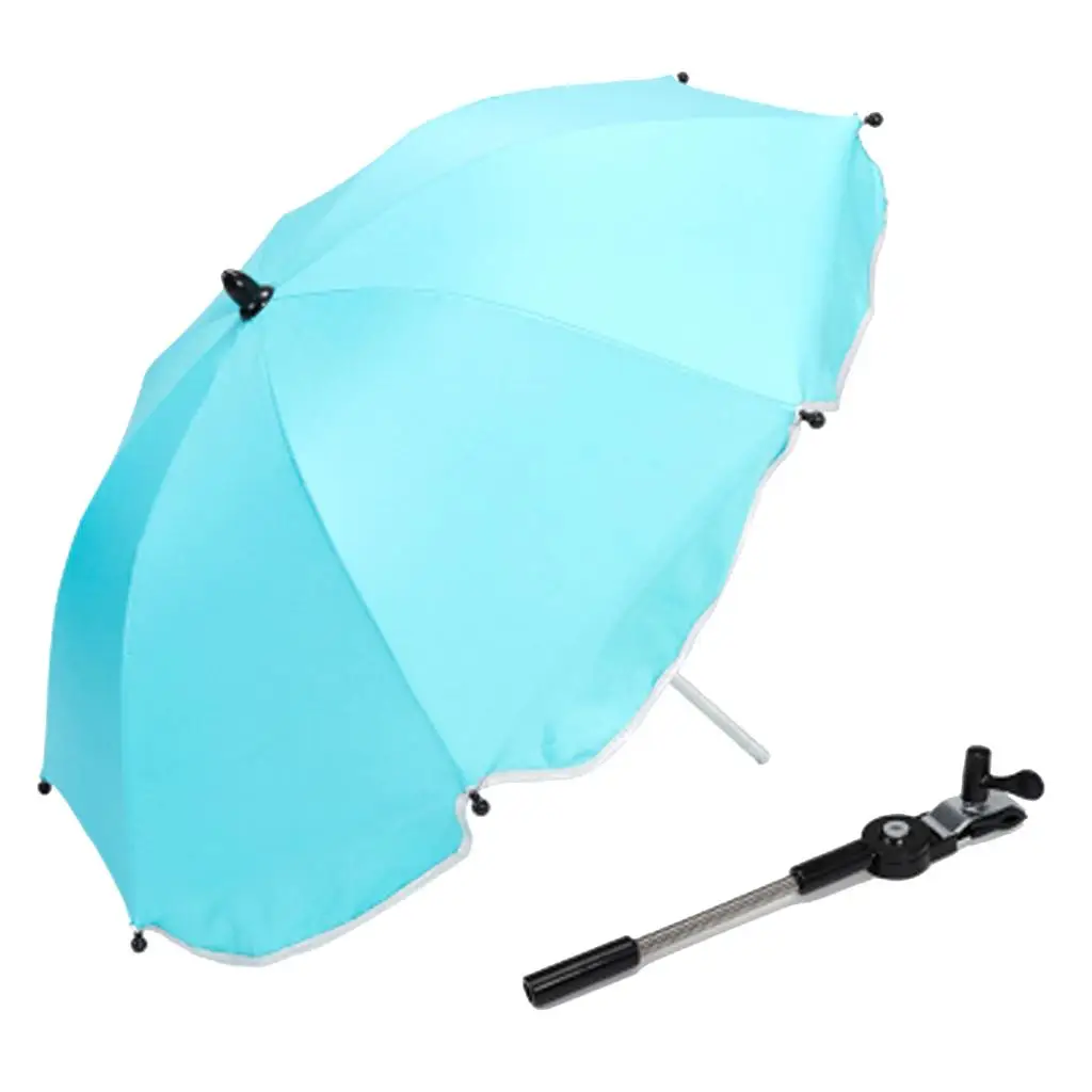 Baby Stroller Pram Pushchair Windproof Rain Protector Umbrella Canopy Parasol