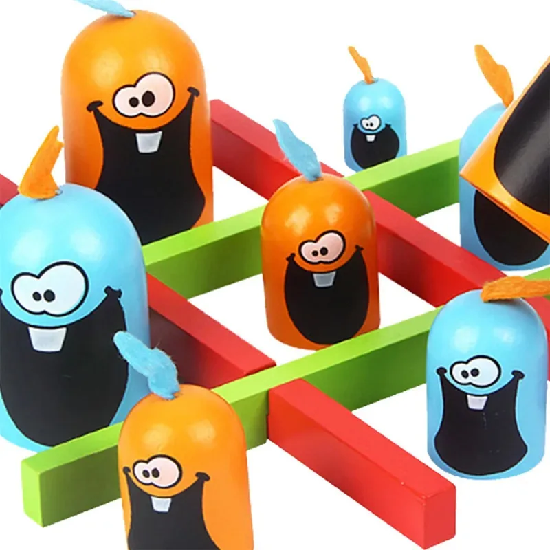 Juego de mesa 2 jugadores Tic Tac Toe Big Eat Small Gobble Parent niños competición interactiva partido juegos de fiesta juguetes regalo - imagen 3