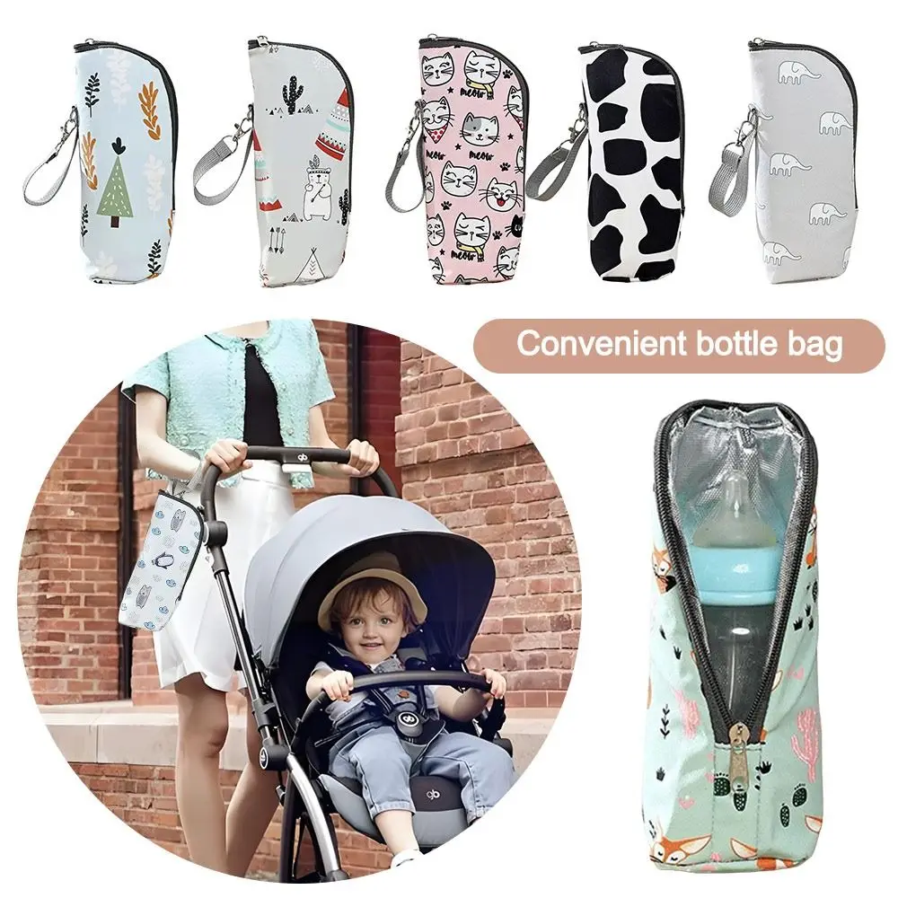 Bolsa de botella aislante de molde de aluminio, bolsa de tela Oxford de dibujos animados para botella de leche, bolsas de alimentación térmicas, accesorios de viaje - imagen 3