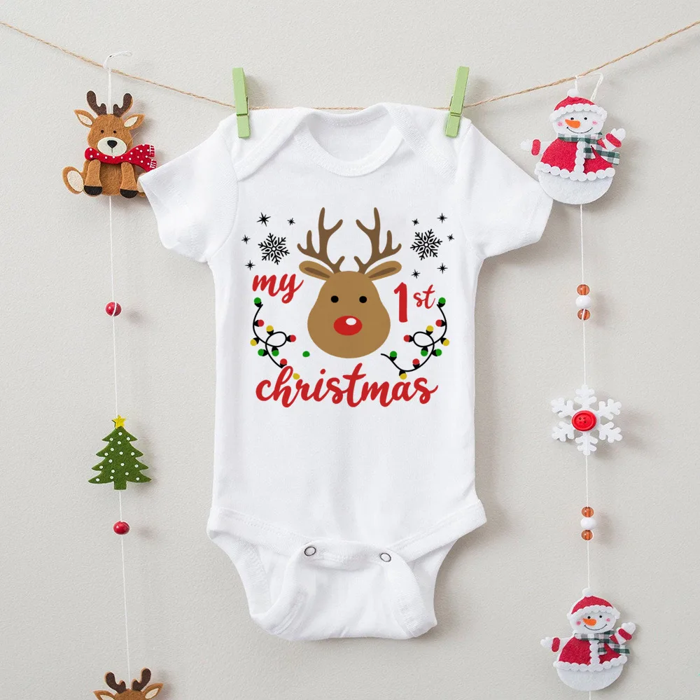 Pelele festivo en colores navideños