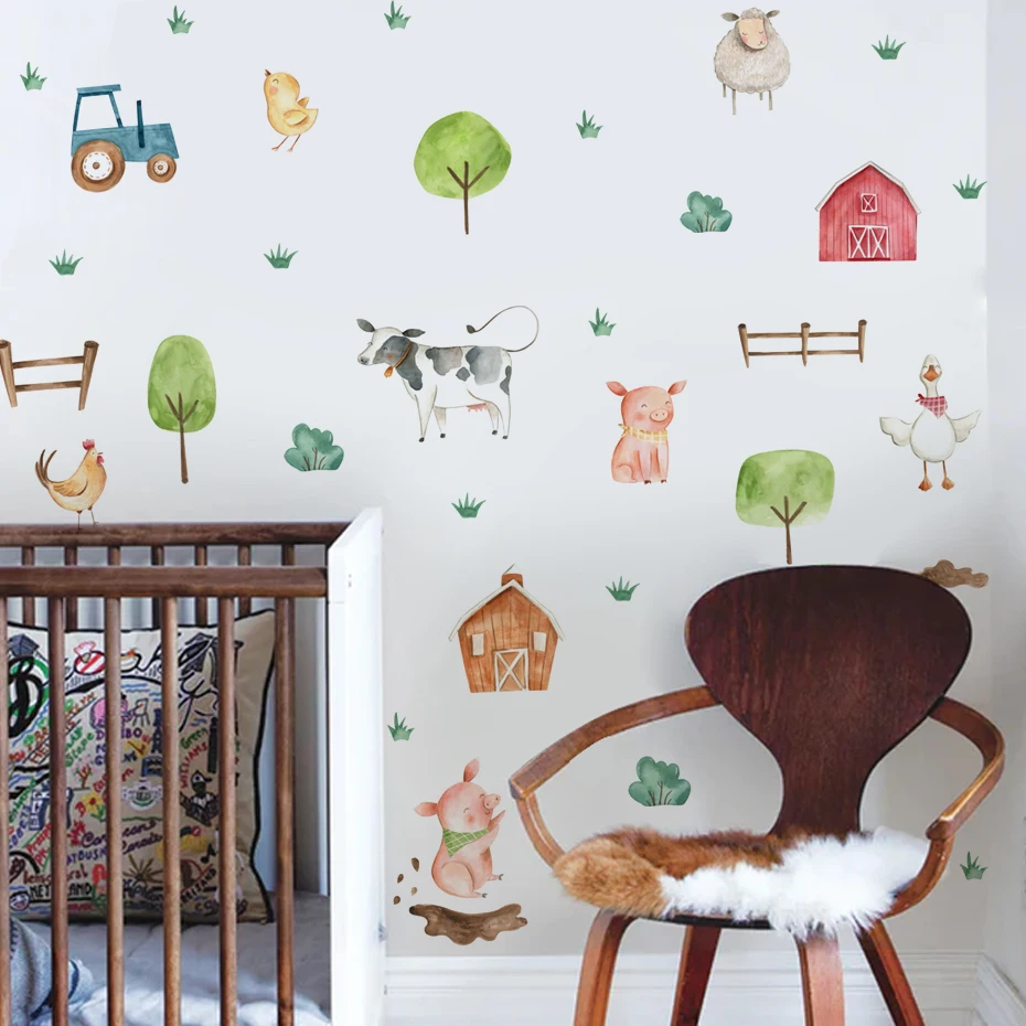 Vinilos decorativos de granja para habitación infantil – Animales de granja - imagen 4