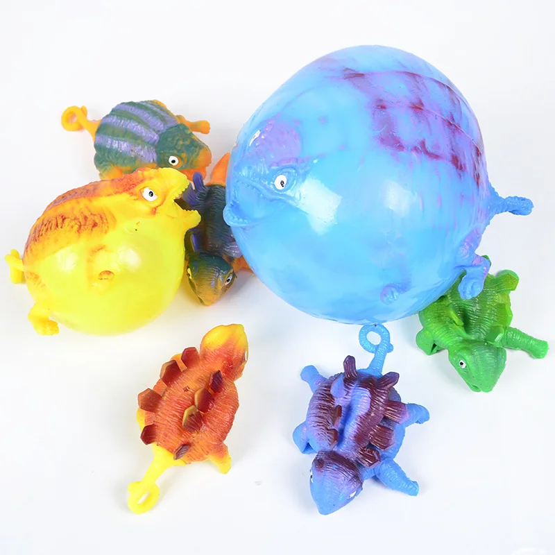 Bolas de ventilación de dinosaurio para niños, globo de mano antiestrés, juguetes de juegos deportivos para fiesta, regalo divertido - imagen 2