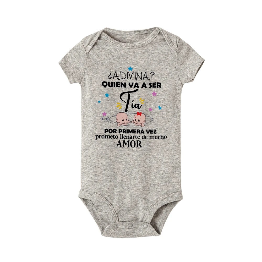 Adivina que va ser una tía por la primera vez mameluco infantil anuncio de embarazo ropa bebé revelar mono para hermana - imagen 3