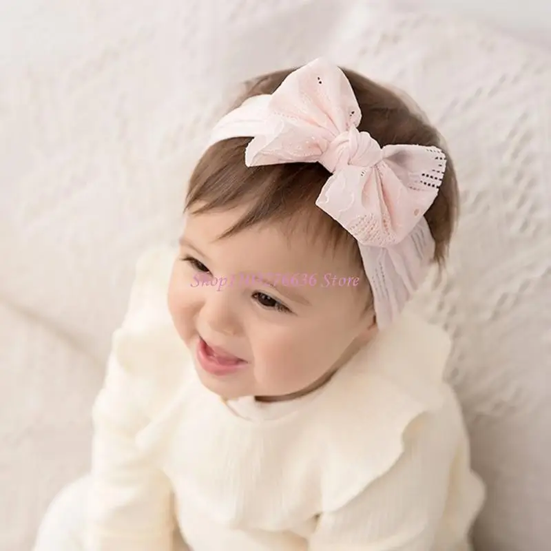 Diadema con lazo elástico para niñas - Tocado fotográfico suave - imagen 4