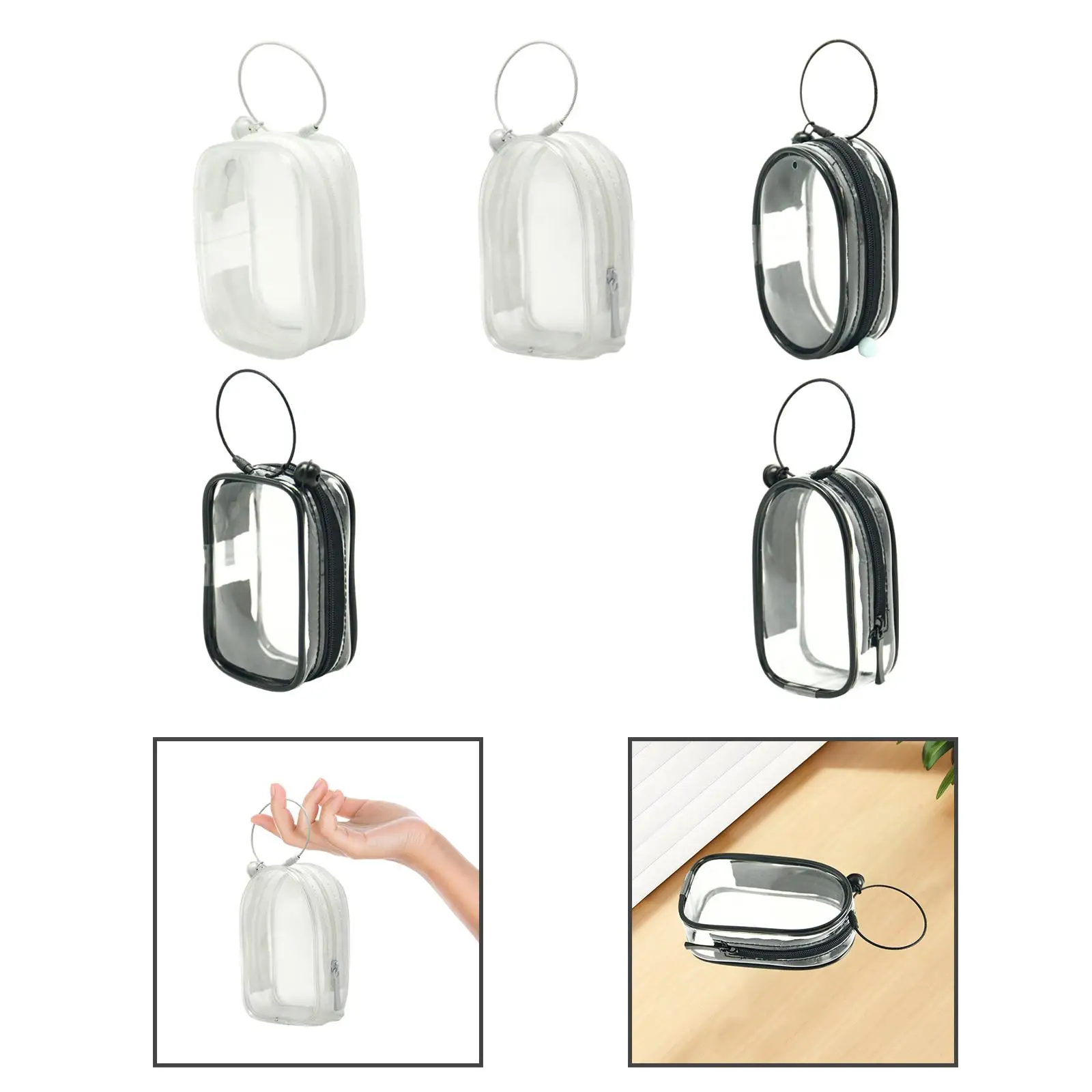Figure Display Bag Hanging Organizer Collectors Small Doll Storage Bag Mini Transparent Bag Outdoor Doll Bag for Mini Figure