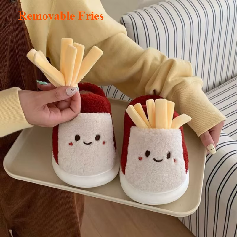 Zapatillas algodón niños patatas fritas antideslizantes otoño invierno - imagen 2