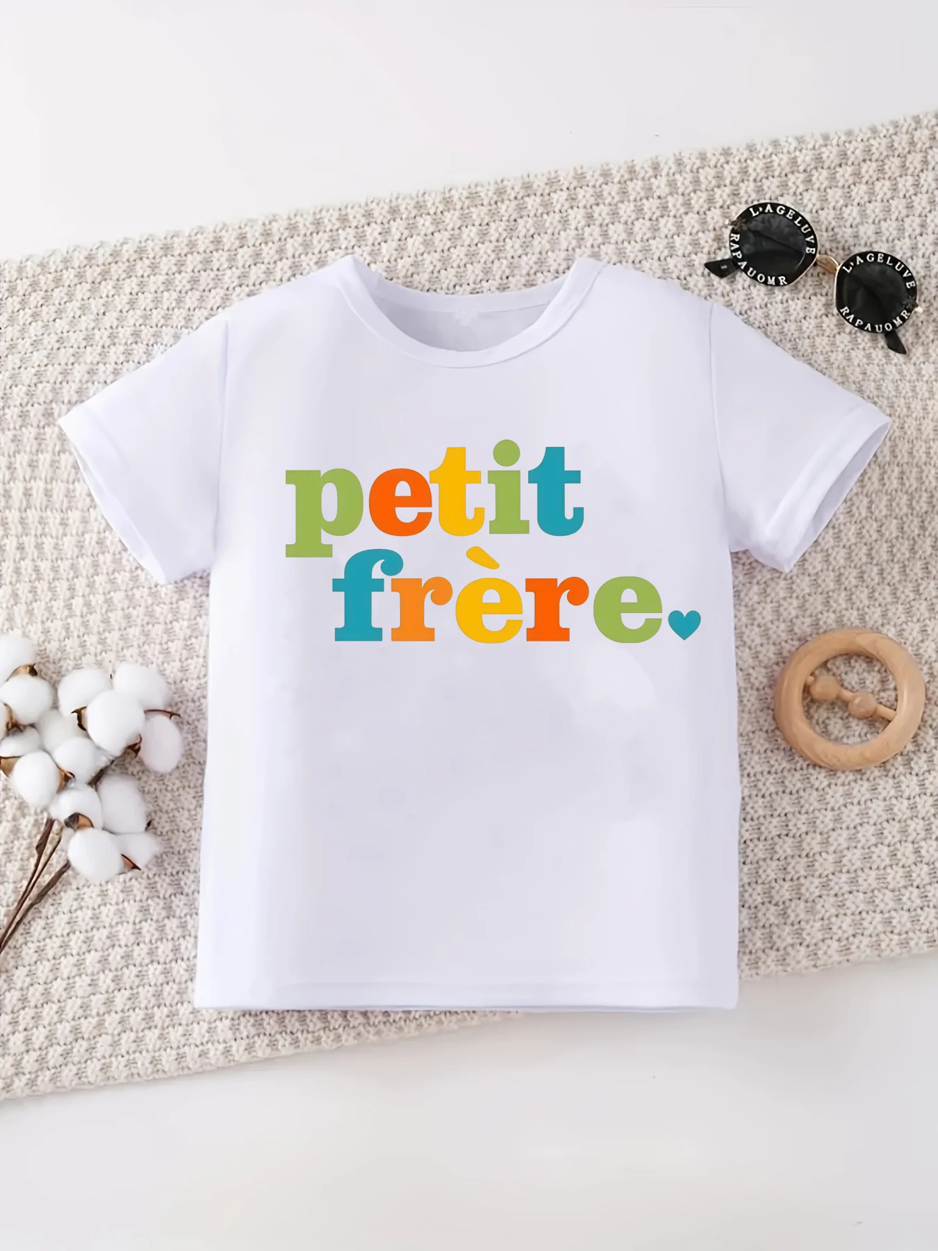 Camiseta niño Franch Gran Hermano y Pequeño con corazón divertida - imagen 3